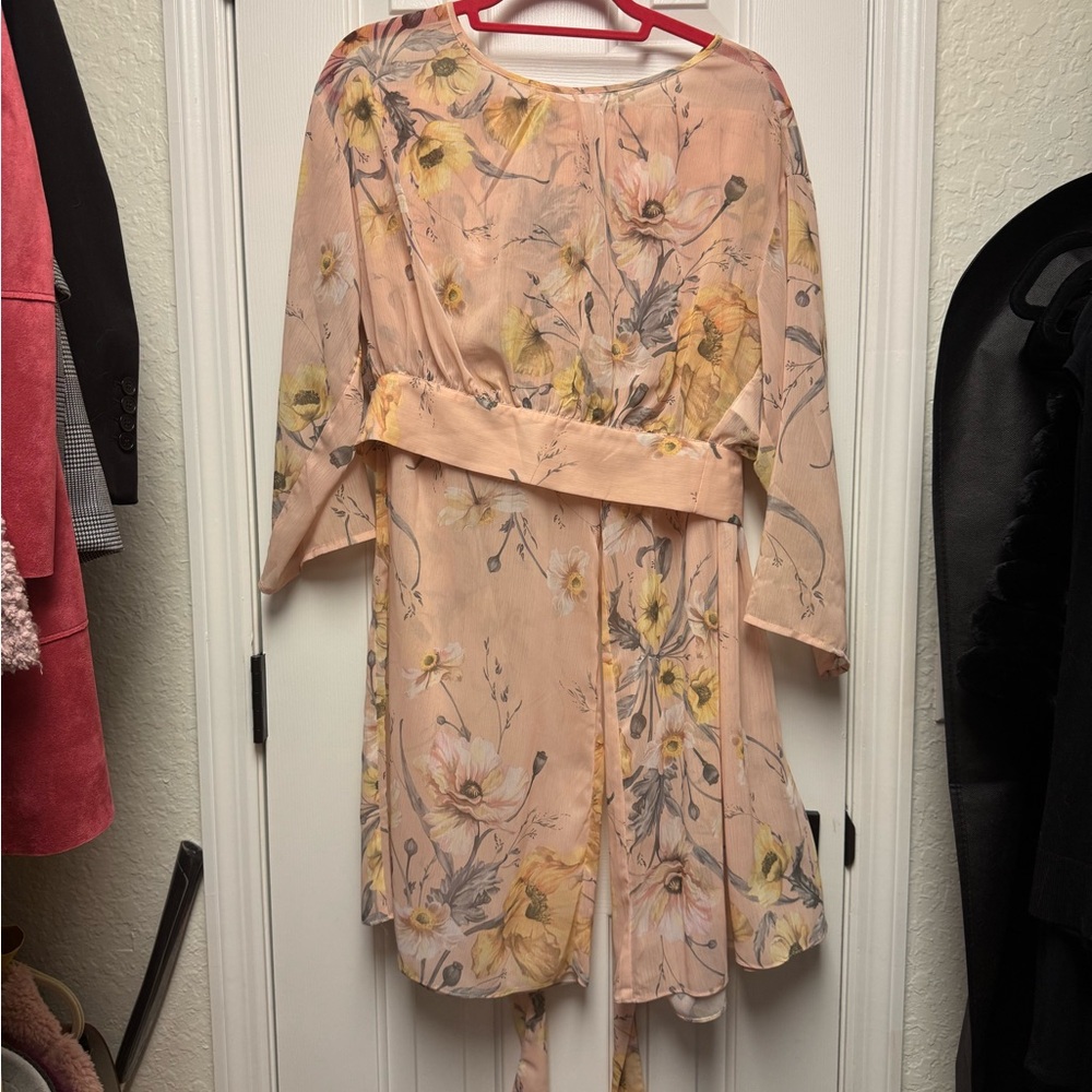 H&M Peach Floral Long Sleeve Top and Matching Pants